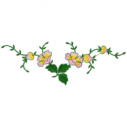 Flowers And Tree Embroidery Design 3
